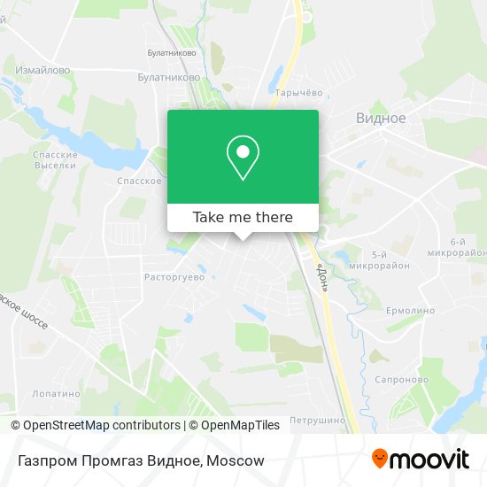 Газпром Промгаз Видное map