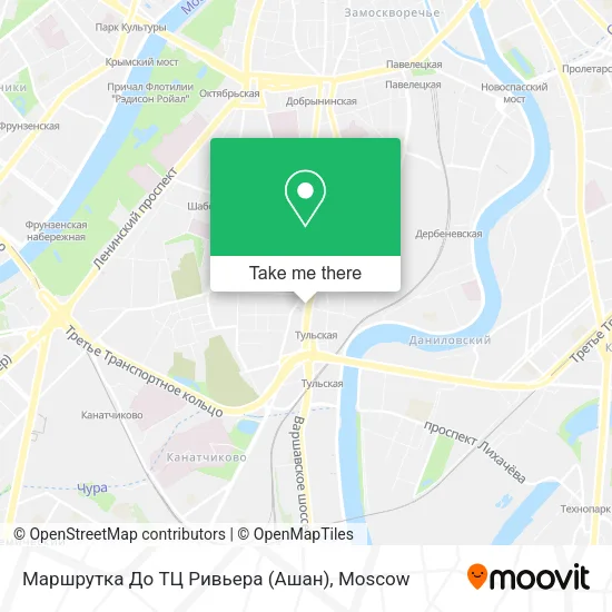 Маршрутка До ТЦ Ривьера (Ашан) map