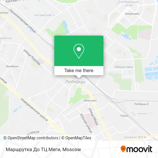 Маршрутка До ТЦ Меги map
