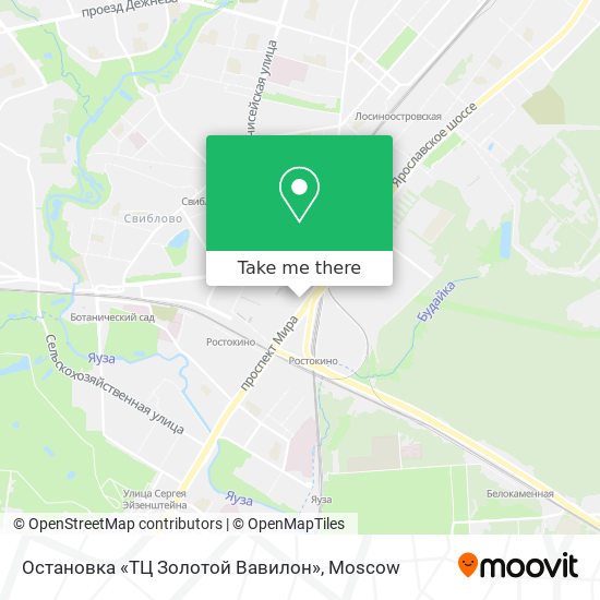 Остановка «ТЦ Золотой Вавилон» map