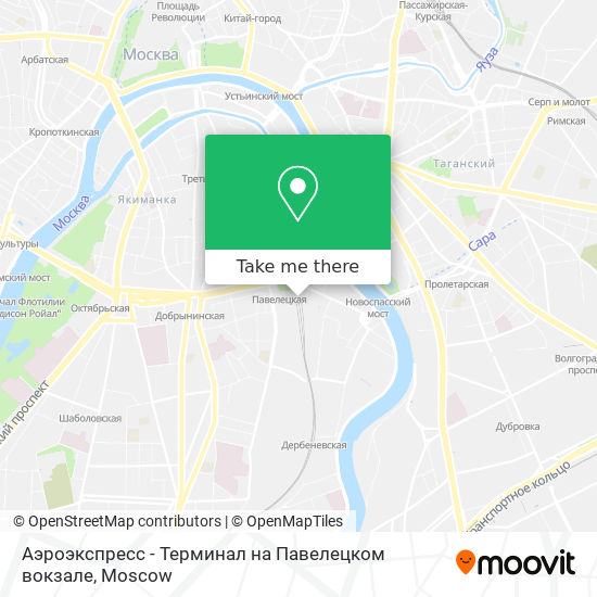 Аэроэкспресс - Терминал на Павелецком вокзале map