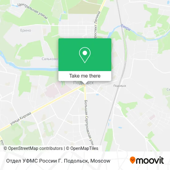 Отдел УФМС России Г. Подольск map