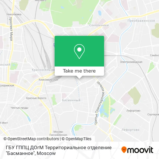 ГБУ ГППЦ ДОгМ Территориальное отделение "Басманное" map