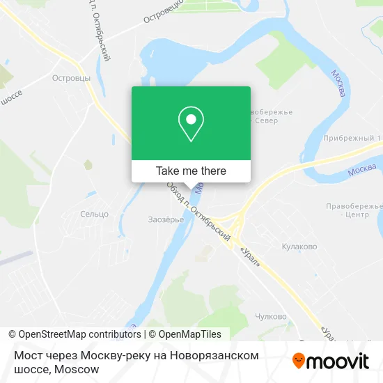 Мост через Москву-реку на Новорязанском шоссе map