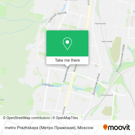 metro Prazhskaya (Метро Пражская) map