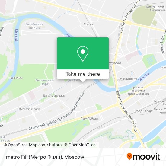 metro Fili (Метро Фили) map