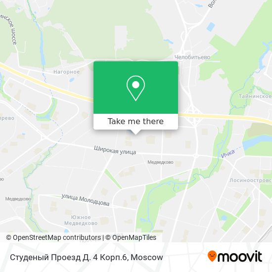 Студеный Проезд Д. 4 Корп.6 map