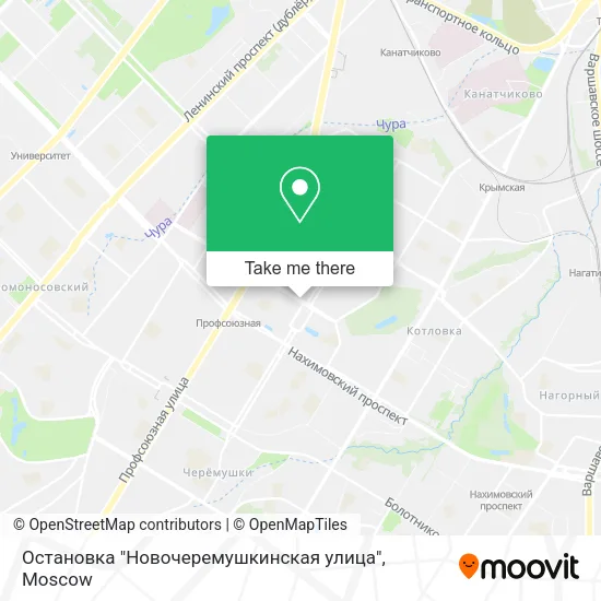 Остановка "Новочеремушкинская улица" map