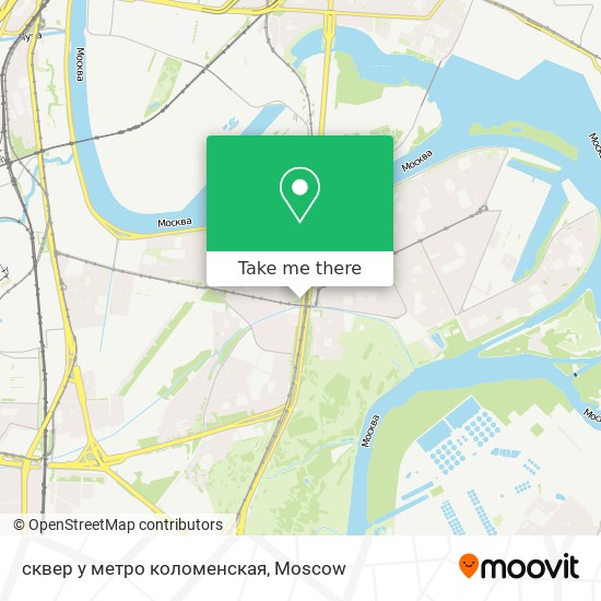 сквер у метро коломенская map