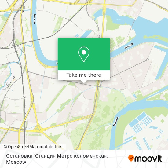 Остановка "Станция Метро коломенская map