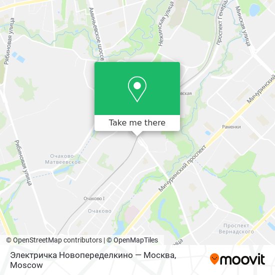 Электричка Новопеределкино — Москва map