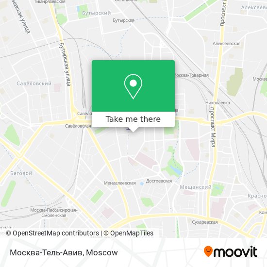 Москва-Тель-Авив map