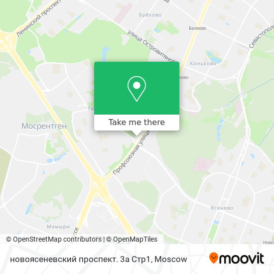 новоясеневский проспект. 3а Стр1 map