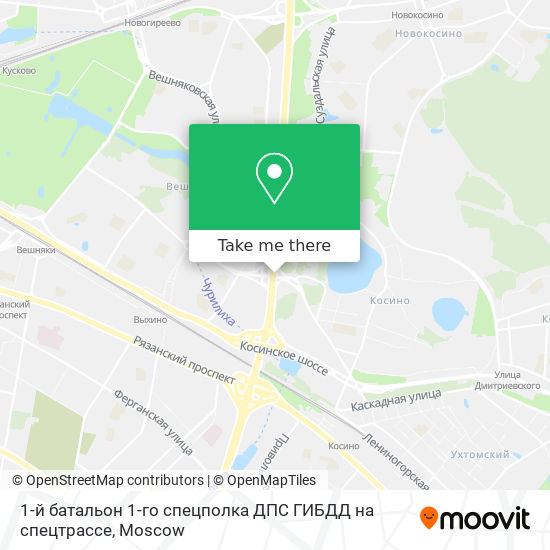 1-й батальон 1-го спецполка ДПС ГИБДД на спецтрассе map