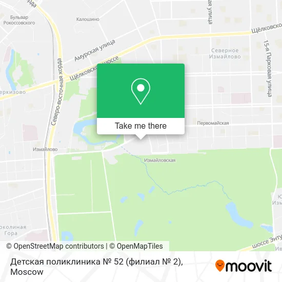 Детская поликлиника № 52 (филиал № 2) map