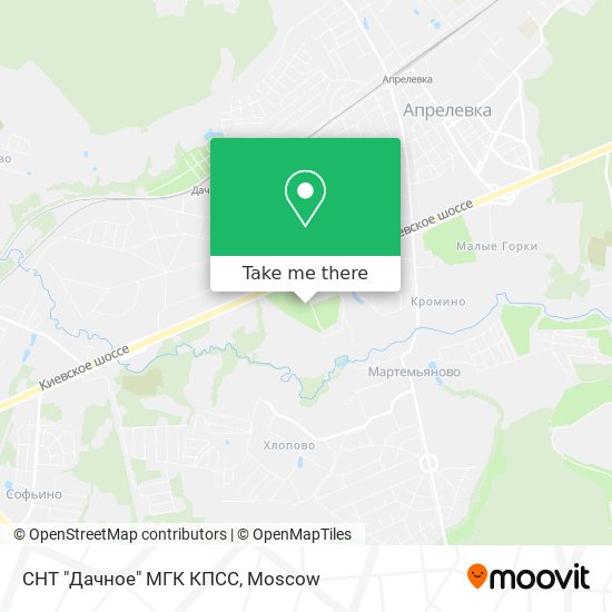 СНТ "Дачное" МГК КПСС map