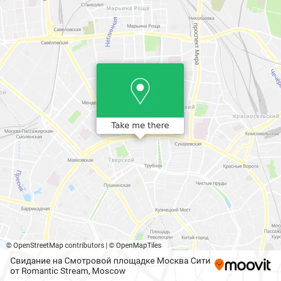 Свидание на Смотровой площадке  Москва Сити от Romantic Stream map