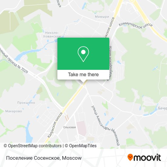 Поселение Сосенское map