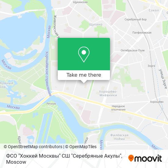 ФСО "Хоккей Москвы" СШ "Серебряные Акулы" map