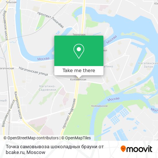 Точка самовывоза шоколадных брауни от bcake.ru map