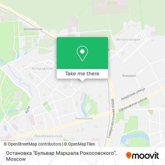 Остановка "Бульвар Маршала Рокосовского" map