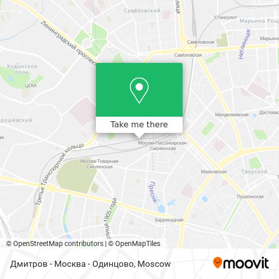 Дмитров - Москва - Одинцово map