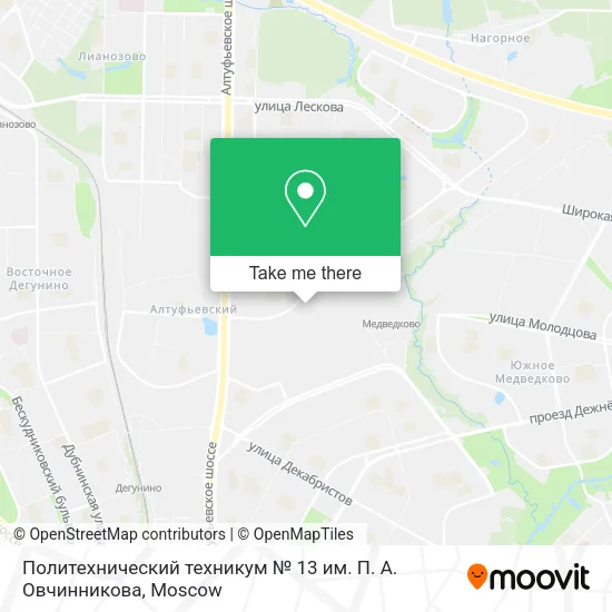 Политехнический техникум № 13 им. П. А. Овчинникова map