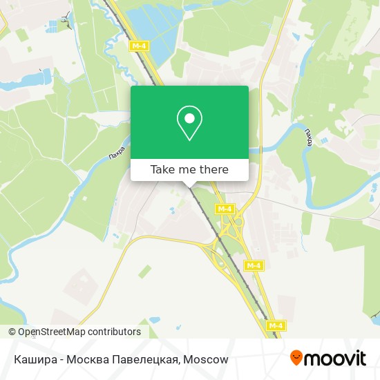 Кашира - Москва Павелецкая map