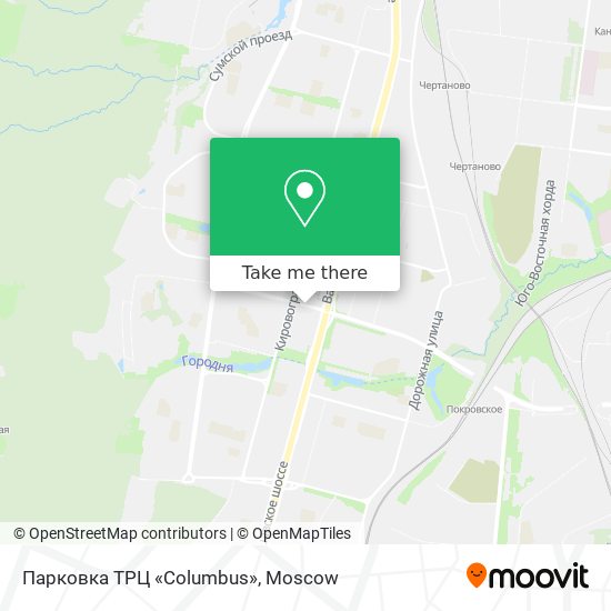 Парковка ТРЦ «Columbus» map