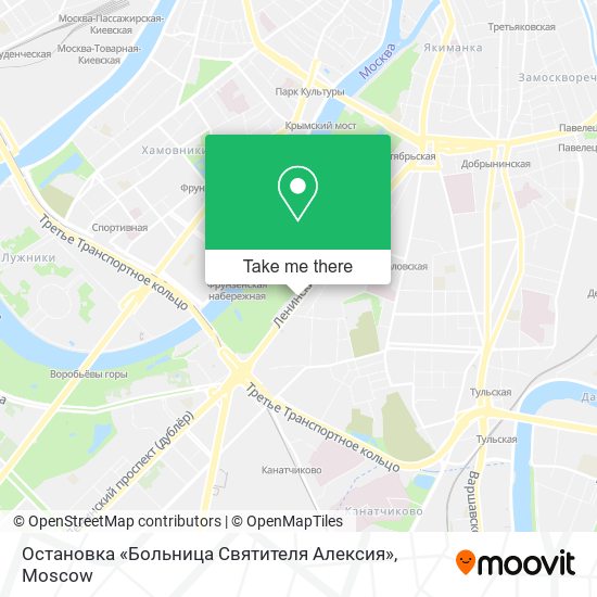 Остановка «Больница Святителя Алексия» map