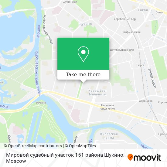 Мировой судебный участок 151 района Шукино map