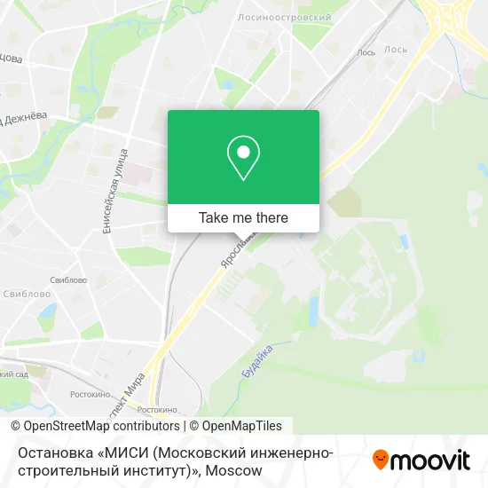 Остановка «МИСИ (Московский инженерно-строительный институт)» map