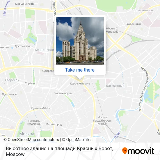 Высотное здание на площади Красных Ворот map