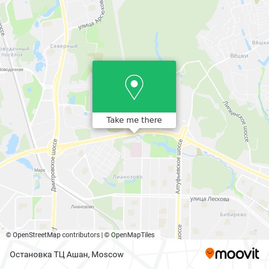 Остановка ТЦ Ашан map