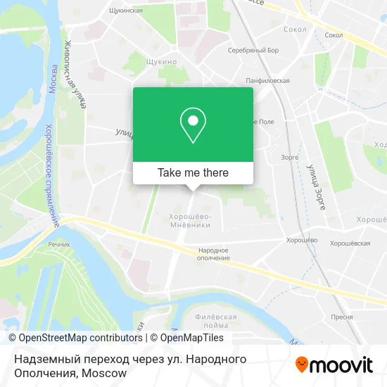 Надземный переход через ул. Народного Ополчения map
