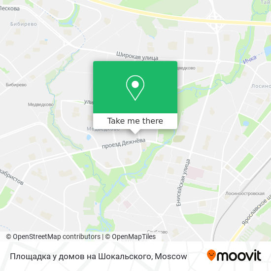 Площадка у домов на Шокальского map