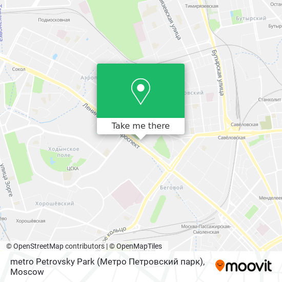 metro Petrovsky Park (Метро Петровский парк) map