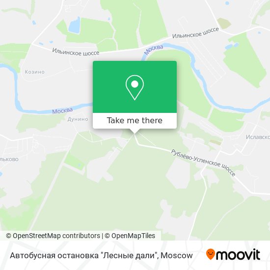 Автобусная остановка "Лесные дали" map