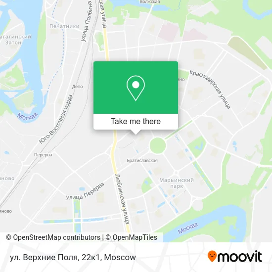 ул. Верхние Поля, 22к1 map