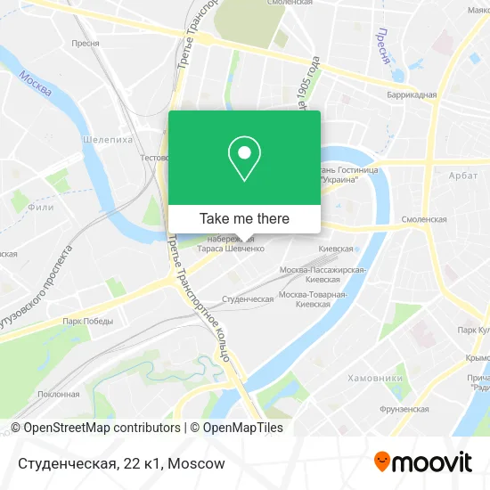 Студенческая, 22 к1 map
