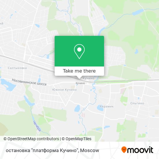 остановка "платформа Кучино" map