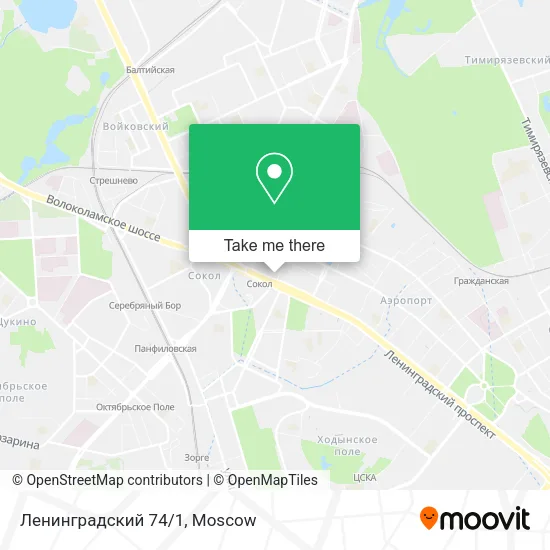 Ленинградский 74/1 map