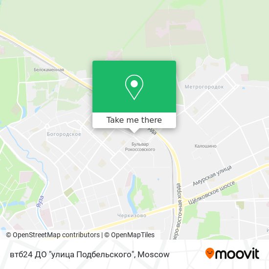 втб24 ДО "улица Подбельского" map