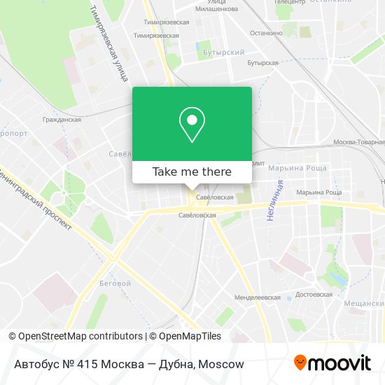 Автобус № 415 Москва — Дубна map