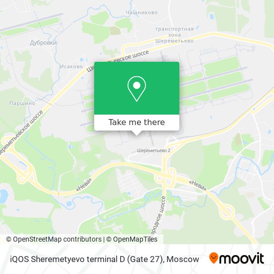 iQOS Sheremetyevo terminal D (Gate 27) map