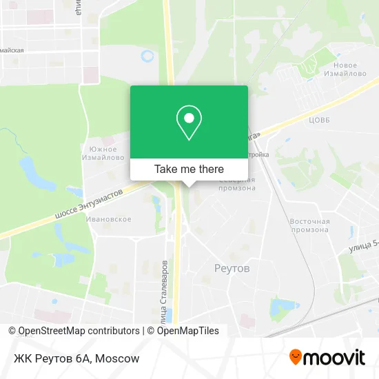 ЖК Реутов 6А map