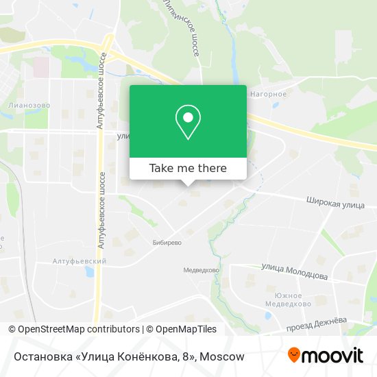 Остановка «Улица Конёнкова, 8» map
