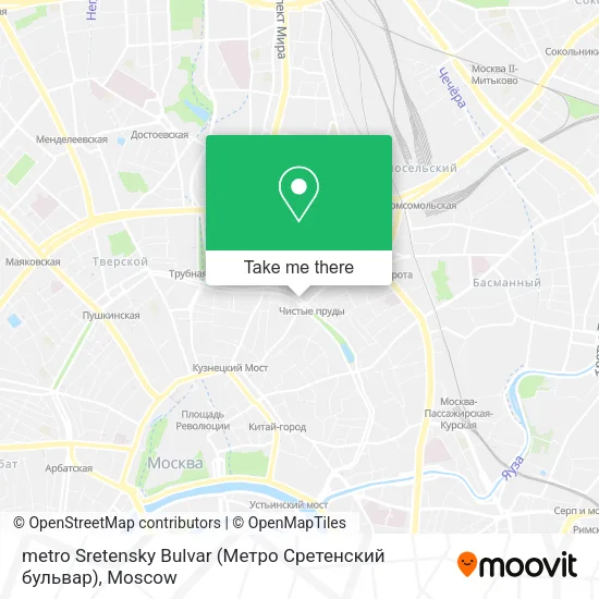 metro Sretensky Bulvar (Метро Сретенский бульвар) map