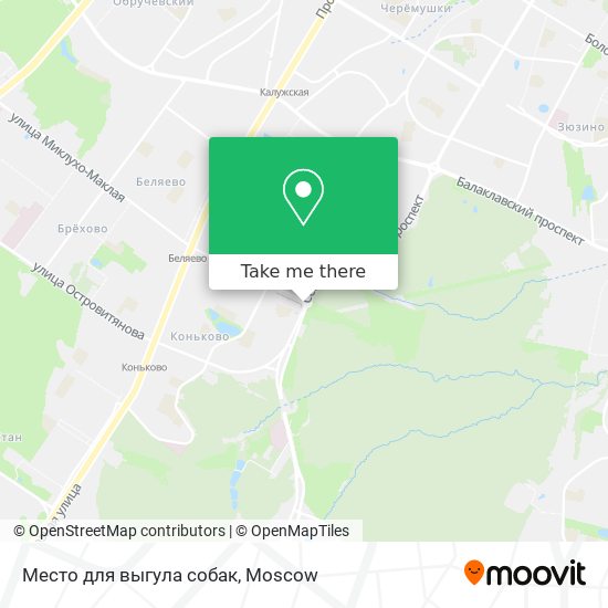 Место для выгула собак map