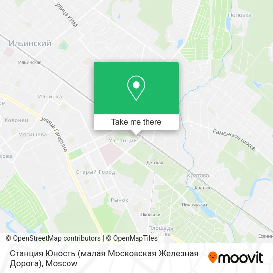 Станция Юность (малая Московская Железная Дорога) map